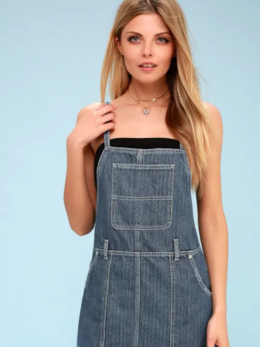 Sunset Love Medium Wash Denim Jumper